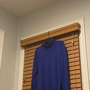 Blue Turtleneck Sweater